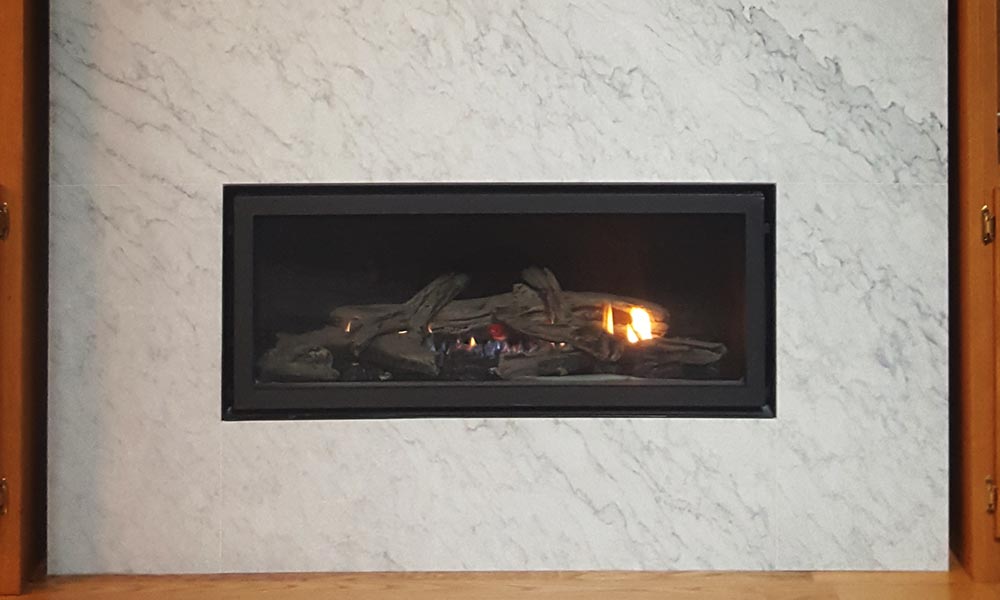 Vancouver Island Marble White Fireplace