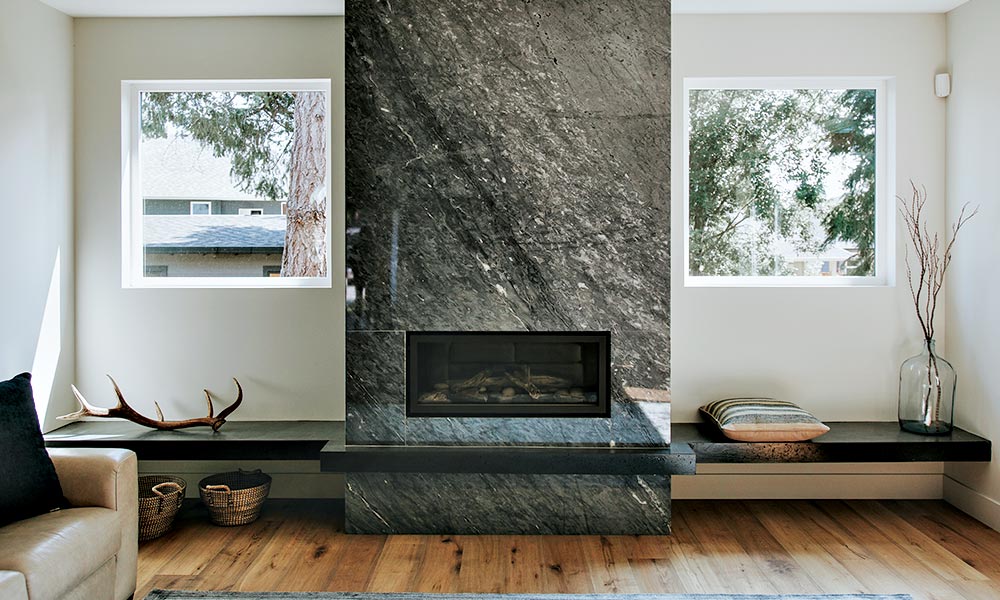Vancouver Island Marble Fire Place